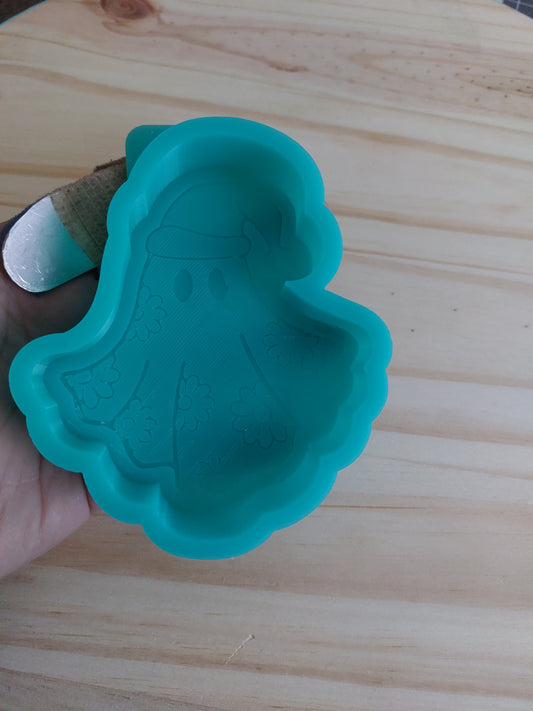 Floral Santa Ghost Silicone Mold (B26)